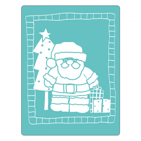 Sizzix Textured Impressions Embossing Folder by Stephanie Ackerman - Santa (Retired)