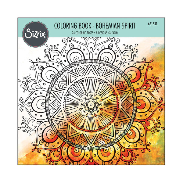 Sizzix Coloring Book - Bohemian Spirit, Designed by: Lindsey Serata