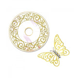 Sizzix, Framelits Die & Stamp Set By David Tutera, Wine Glass Charm & Butterfly