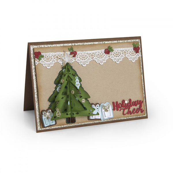 Sizzix Thinlits Dies By Katelyn Lizardi, 9/Pkg, Christmas Tree Flip And Fold