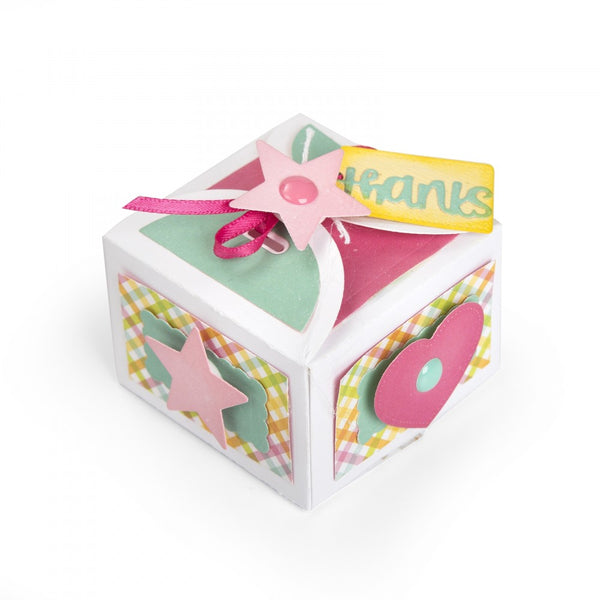 Sizzix Thinlits Dies By Lori Whitlock, Favor Box W/Thanks