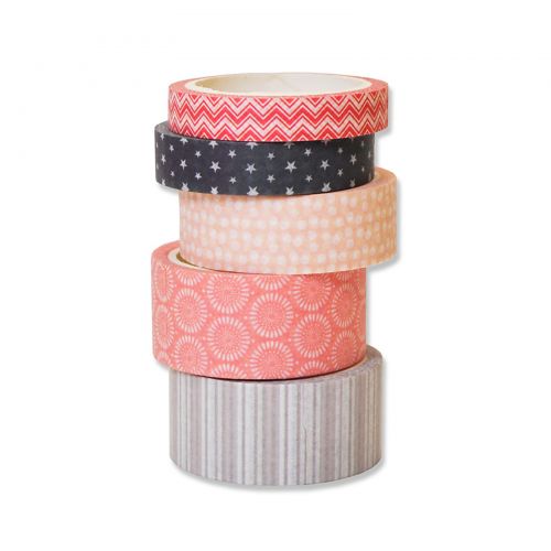 Sizzix, Making Essential - Washi Tape, Assorted Patterns, 5 Rolls