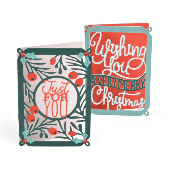 Sizzix Thinlits Dies By Katelyn Lizardi 4/Pkg Mini Card, Merry Christmas