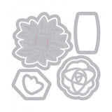 Sizzix Framelits Die & Stamp Set By Lynda Kanase 7/Pkg, Cupcake/Straw Toppers
