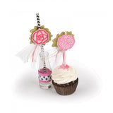 Sizzix Framelits Die & Stamp Set By Lynda Kanase 7/Pkg, Cupcake/Straw Toppers