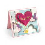 Sizzix Framelits Die & Stamp Set By Lindsey Serata 5/Pkg, I Heart You