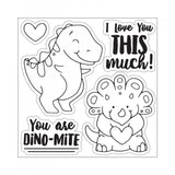 Sizzix Framelits Die & Stamp Set By Katelyn Lizardi 7/Pkg, T-Rex (Retired)