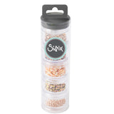 Sizzix Making Essential Sequins & Beads 5/Pkg, Rose Gold, 5g Per Pot