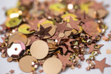 Sizzix Making Essential Sequins & Beads 5/Pkg, Rose Gold, 5g Per Pot