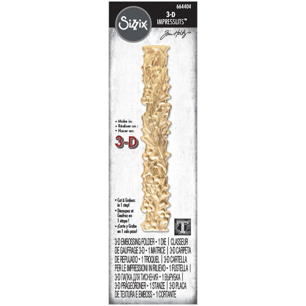 Sizzix 3D Impresslits Embossing Folder By Tim Holtz, Holly Berries