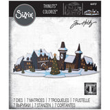 Sizzix Thinlits Dies By Tim Holtz 6/Pkg, Holiday Village Colorize