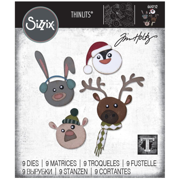 Sizzix Thinlits Dies By Tim Holtz 9/Pkg, Winter Critters