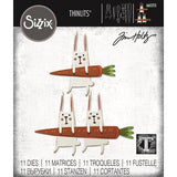Sizzix Thinlits Dies By Tim Holtz 11/Pkg, Carrot Bunny (#665213)