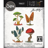 Sizzix Thinlits Dies By Tim Holtz 5/Pkg, Funky Toadstools
