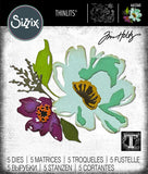 Sizzix Thinlits Dies By Tim Holtz 5/Pkg, Brushstroke Flowers #3