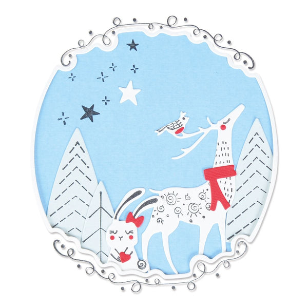 Sizzix Framelits Die & Stamp Set By Olivia Rose 11/Pkg, Animal Friends