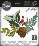 Sizzix Thinlits Dies By Tim Holtz 6/Pkg, Holiday Brushstroke #2