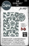Sizzix 3D Texture Fades Embossing Folder By Tim Holtz, Mini Botanical