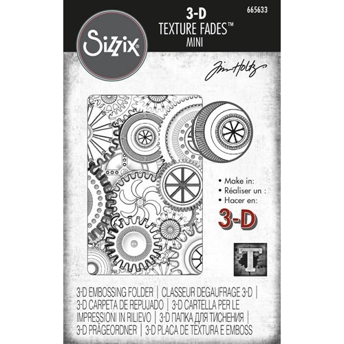 Sizzix, 3D Texture Fades Embossing Folder By Tim Holtz, Mini Mechanics (Retired)