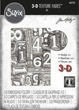 Sizzix 3D Texture Fades Embossing Folder By Tim Holtz, Numbered (#665753)