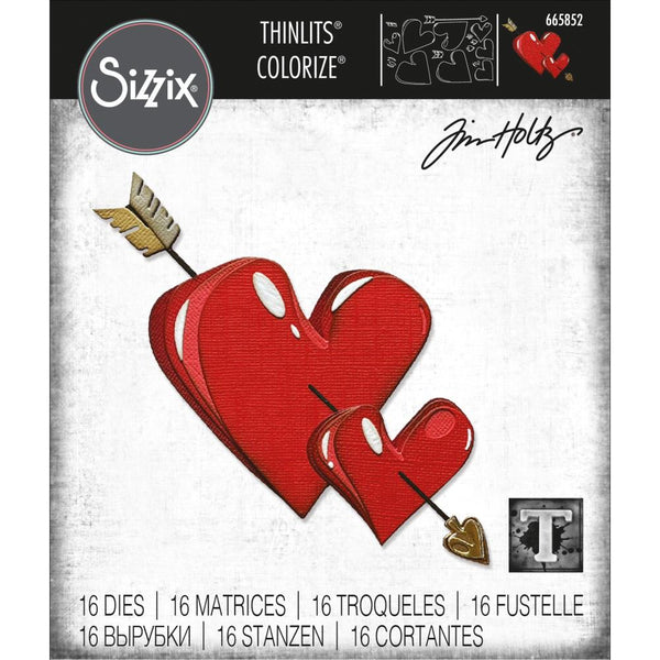 Sizzix Thinlits Dies By Tim Holtz 16/Pkg, Lovestruck Colorize