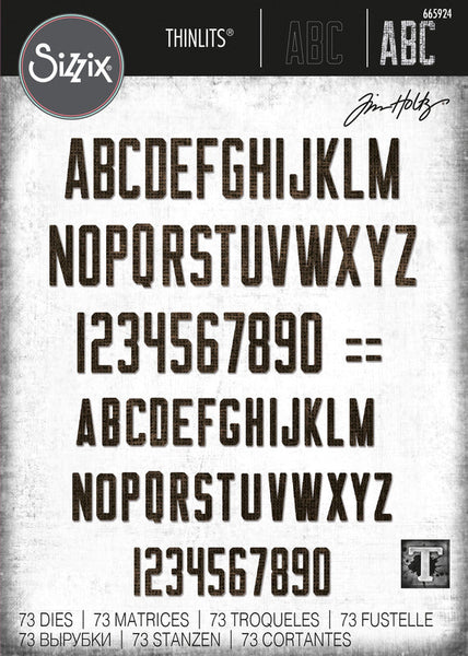 Sizzix, Thinlits Die Set 73PK by Tim Holtz, Alphanumeric Theory (#665924)