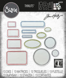 Sizzix Thinlits Die Set 13PK by Tim Holtz, Vintage Labels (#665929)