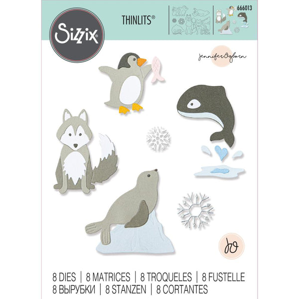 Sizzix Thinlits Dies By Jennifer Ogborn 8/Pkg, Arctic Animals