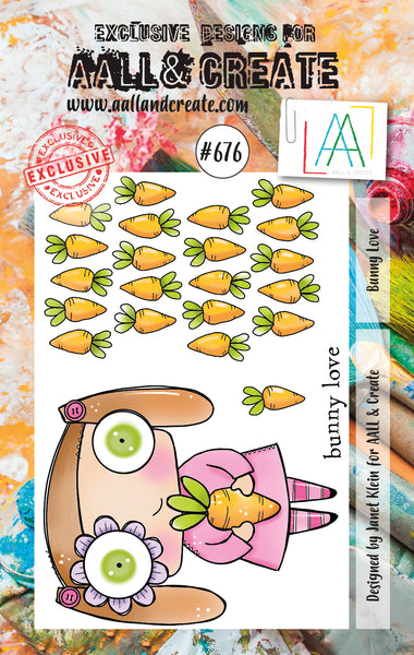 AALL & Create, A7 Clear Stamp by Janet Klein, Bunny Love, #676