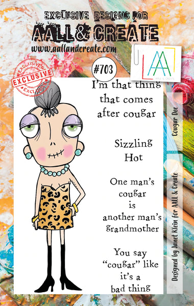 AALL & Create, A7 Clear Stamp by Janet Klein, Cougar Dee, #703