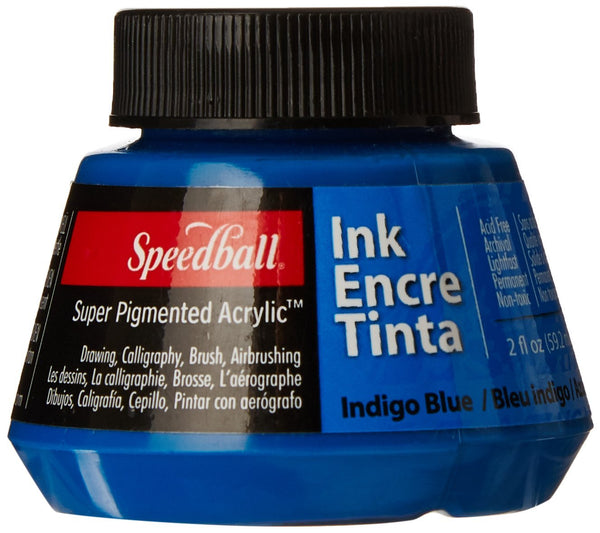 Speedball, Super Pigmented Acrylic Ink, Indigo Blue - Scrapbooking Fairies
