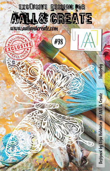 AALL & Create, Flutterby A5 Stencil, #98