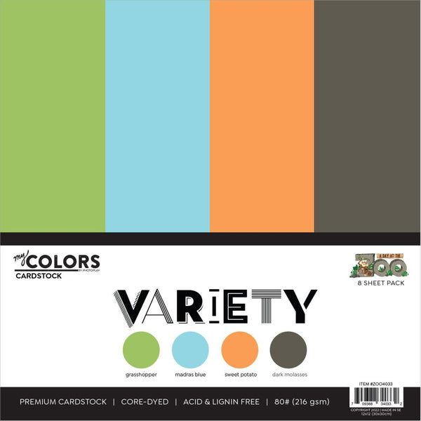 PhotoPlay Cardstock Variety Pack 8/Pkg, A Day At The Zoo