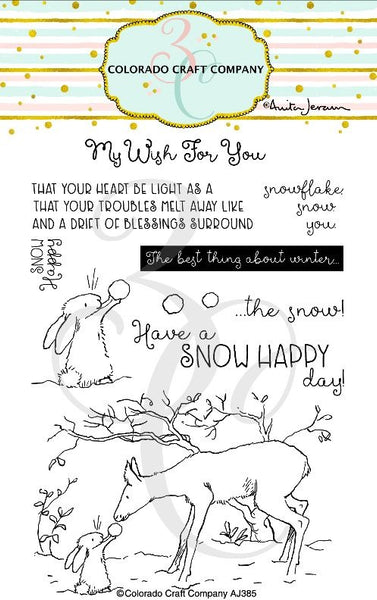 Colorado Craft Company, Clear Stamps 4"X6", Snow Happy-By Anita Jeram