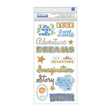 American Crafts, Little Adventurer Thickers Stickers 5.5"X11" 35/Pkg, Boy Phrase & Icons/Chipboard