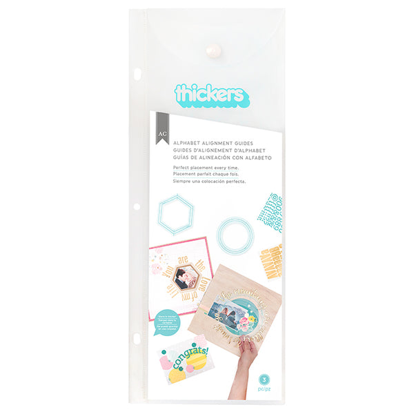 Thickers Alphabet Alignment Guide, Circles & Hexagon - Scrapbooking Fairies