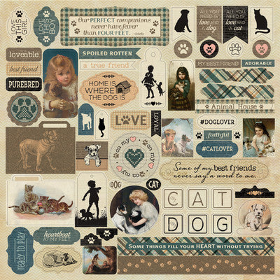 Authentique, 12X12 Details Sticker Sheet, Purebread