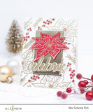 Altenew, Poinsettia & Pine Stamp & Die Bundle - Scrapbooking Fairies