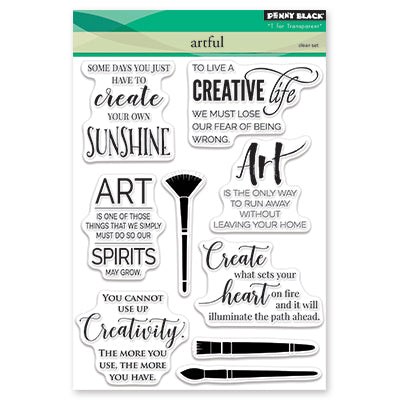 Penny Black Clear Stamps 5"X7", Artful