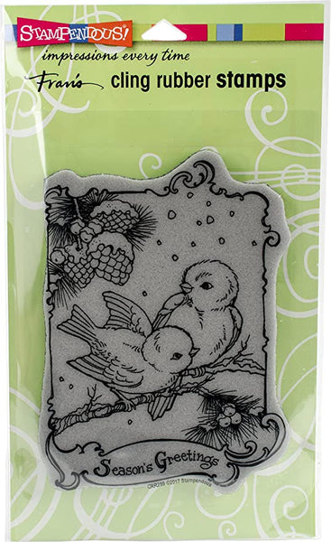 Stampendous, Cling Stamp, Birdie Greetings