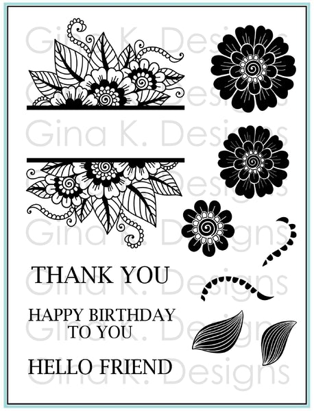 Gina K. Designs, Clear Stamps, Bold and Blooming