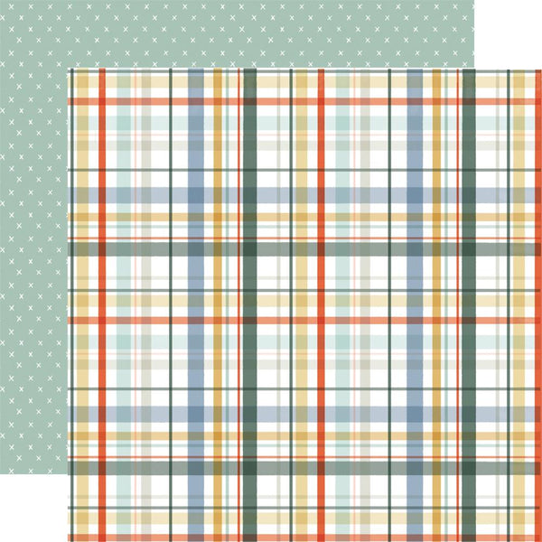 Carta Bella, Farmhouse Summer, Double-Sided Cardstock 12"X12", Farmhouse Plaid