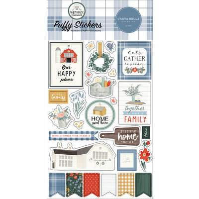 Carta Bella, Farmhouse Summer, Puffy Stickers