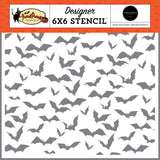 Carta Bella, Hocus Pocus Collection, Stencil 6"X6", Bat Cave