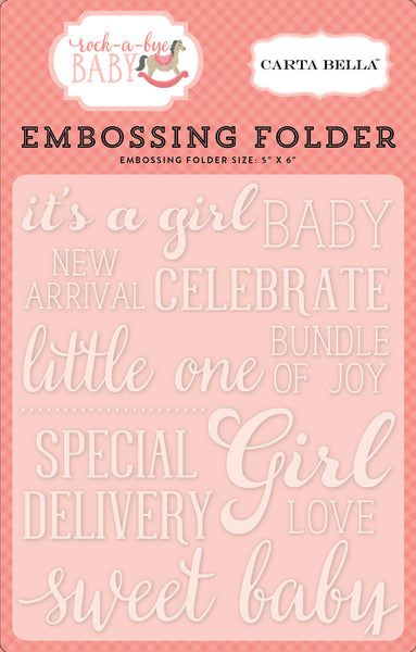 Sweet Baby Girl Embossing Folder - Scrapbooking Fairies