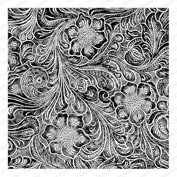 Impression Obsession, Cover-a-Card Cling Stamps, Tooled Leather