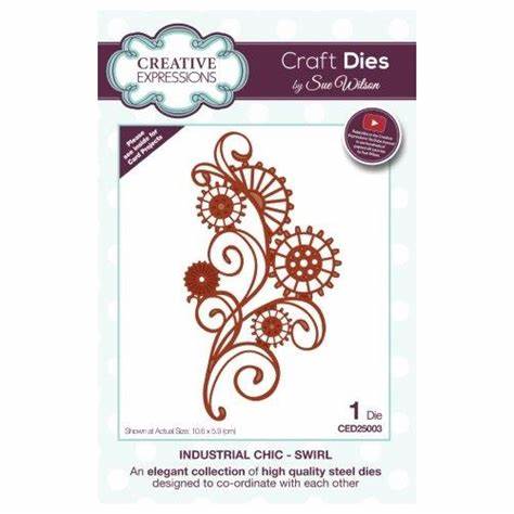 Creative Expressions Craft Dies By Sue Wilson, Industrial Chic, Swirl