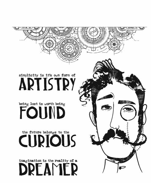 Stampers Anonymous, Tim Holtz Cling Stamps 7"X8.5", Observations