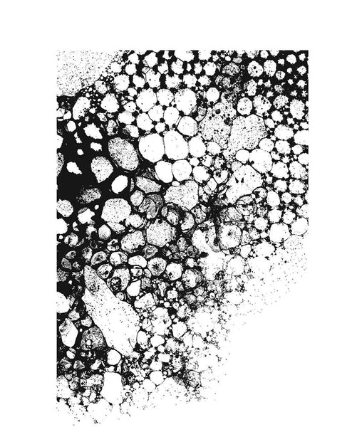 Tim Holtz Cling Stamps 7"X8.5", Bubbles W/Grid Block