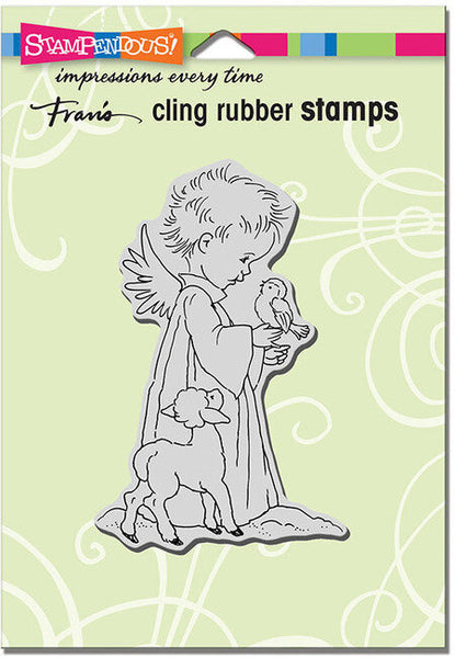 Stampendous, Cling Stamp, Birdie Cherub
